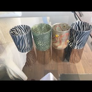 Animal print candle votives